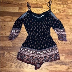 Boho romper with open shoulders